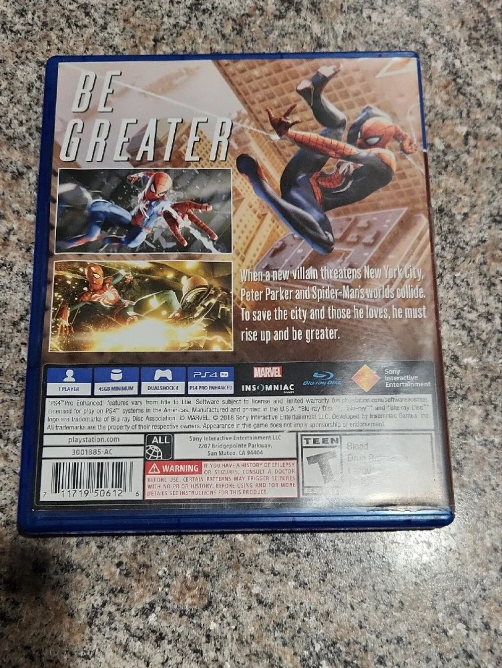 Sony experience marvel’s